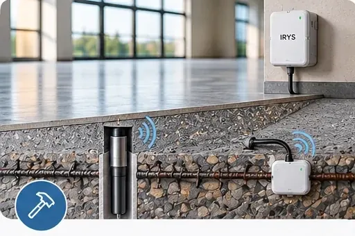 IrysConnect monitoring on a construction site
